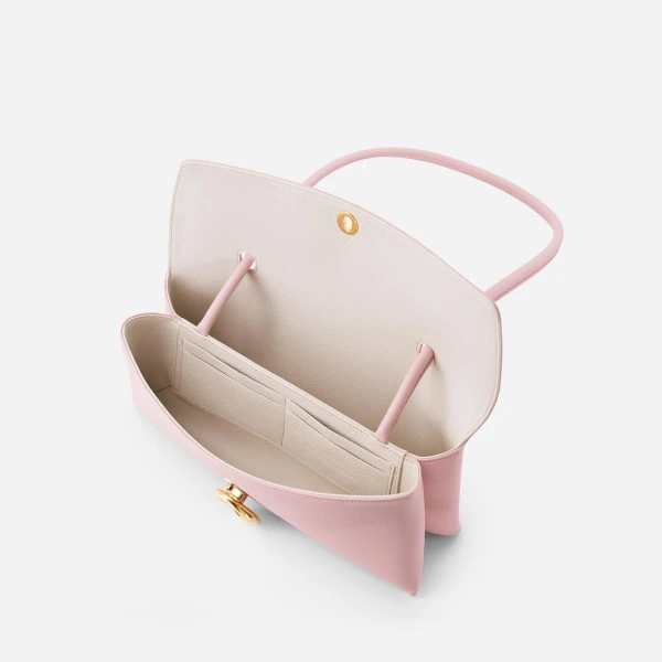 Mlouye Seal Flap Bag in Baby Pink | Shoulder & Crossbody Bags | Luxury Shoes 