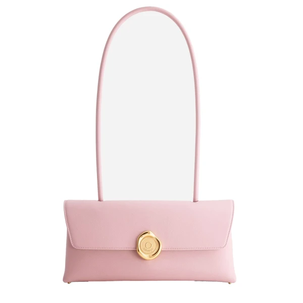 Mlouye Seal Flap Bag in Baby Pink | Shoulder & Crossbody Bags | Luxury Shoes 