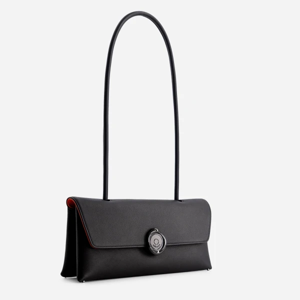 Mlouye Seal Flap Bag in Carbon | Shoulder & Crossbody Bags | Luxury Shoes 