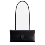 Mlouye Seal Flap Bag in Carbon | Shoulder & Crossbody Bags | Luxury Shoes 