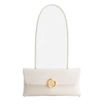 Mlouye Seal Flap Bag in Cream | Shoulder & Crossbody Bags | Luxury Shoes 
