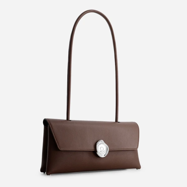 Mlouye Seal Flap Bag in Espresso | Shoulder & Crossbody Bags | Luxury Shoes 