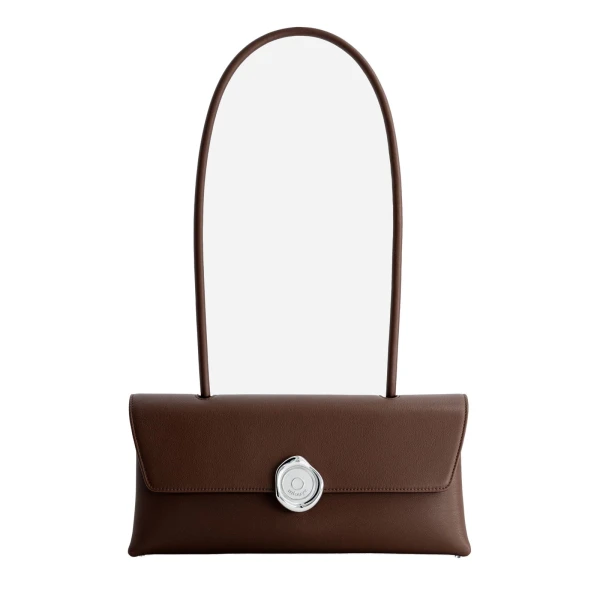 Mlouye Seal Flap Bag in Espresso | Shoulder & Crossbody Bags | Luxury Shoes 