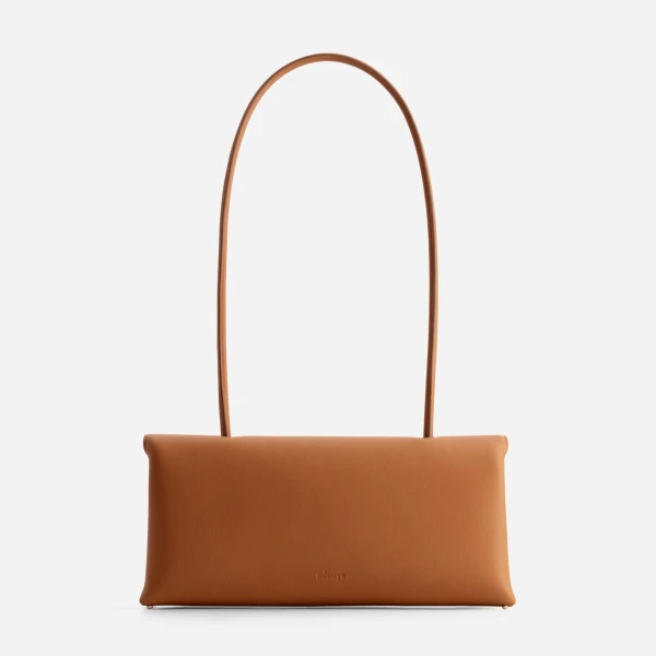Mlouye Seal Flap Bag in Tan | Shoulder & Crossbody Bags | Luxury Shoes 