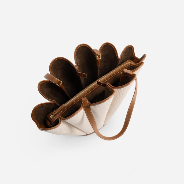 Mlouye Seashell Tote in Canvas | Totes & Top-Handle Bags | Luxury Shoes 