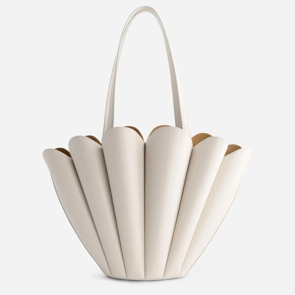 Mlouye Seashell Tote in Dove | Totes & Top-Handle Bags | Luxury Shoes 