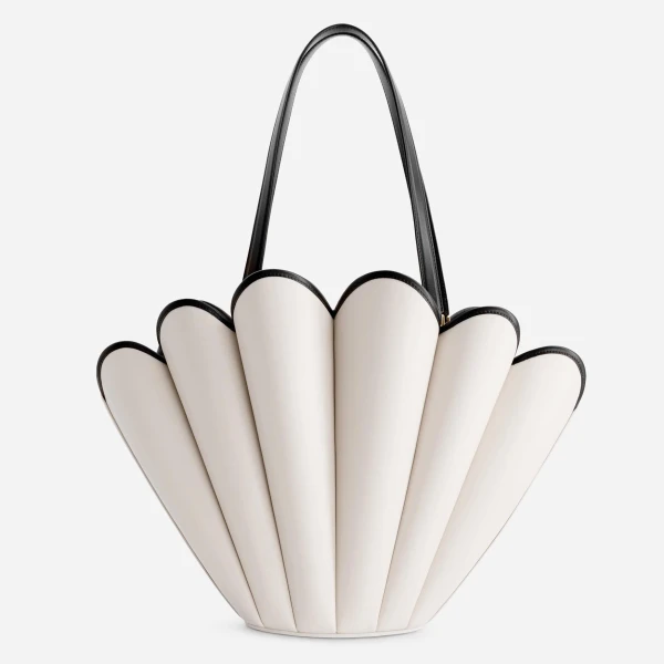 Mlouye Seashell Tote in Off White | Totes & Top-Handle Bags | Luxury Shoes 