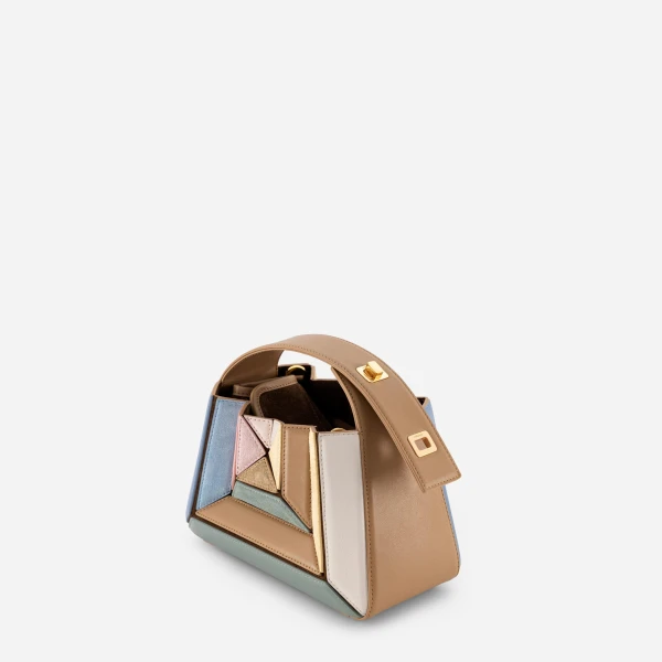 Mlouye Sera Mia Bag in Suede Gummy | Totes & Top-Handle Bags | Luxury Shoes 