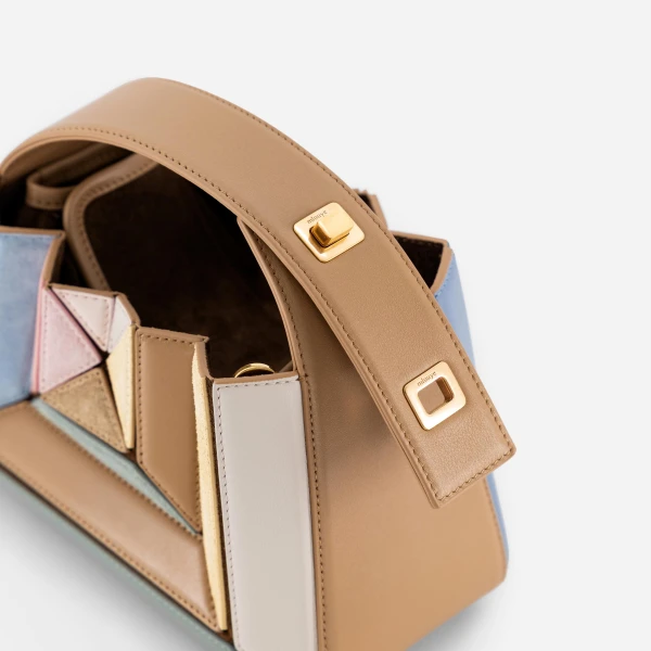 Mlouye Sera Mia Bag in Suede Gummy | Totes & Top-Handle Bags | Luxury Shoes 
