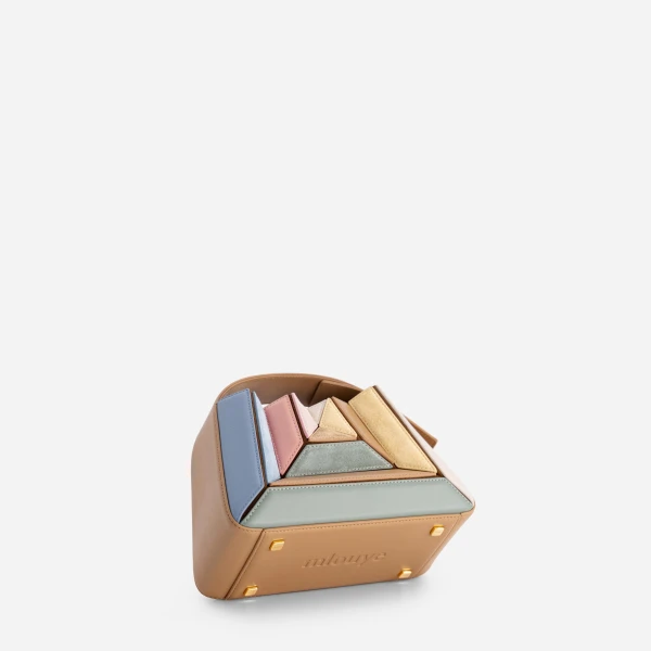 Mlouye Sera Mia Bag in Suede Gummy | Totes & Top-Handle Bags | Luxury Shoes 