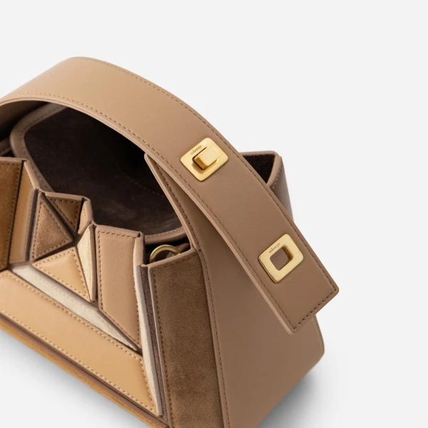 Mlouye Sera Mia Bag in Suede Milky | Totes & Top-Handle Bags | Luxury Shoes 
