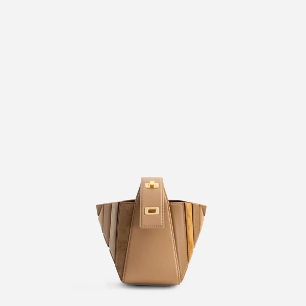 Mlouye Sera Mia Bag in Suede Milky | Totes & Top-Handle Bags | Luxury Shoes 