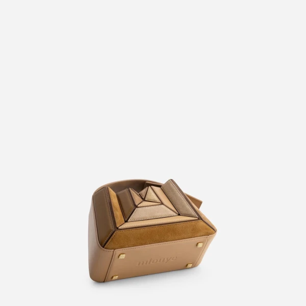 Mlouye Sera Mia Bag in Suede Milky | Totes & Top-Handle Bags | Luxury Shoes 