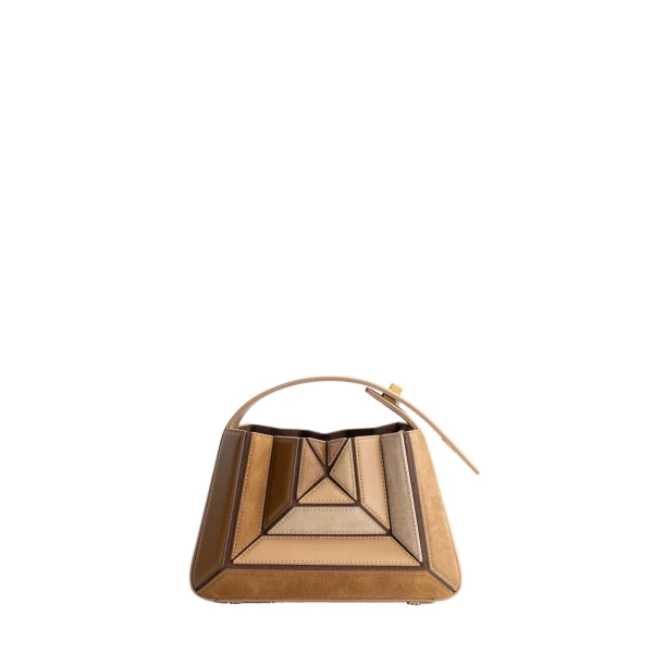 Mlouye Sera Mia Bag in Suede Milky | Totes & Top-Handle Bags | Luxury Shoes 