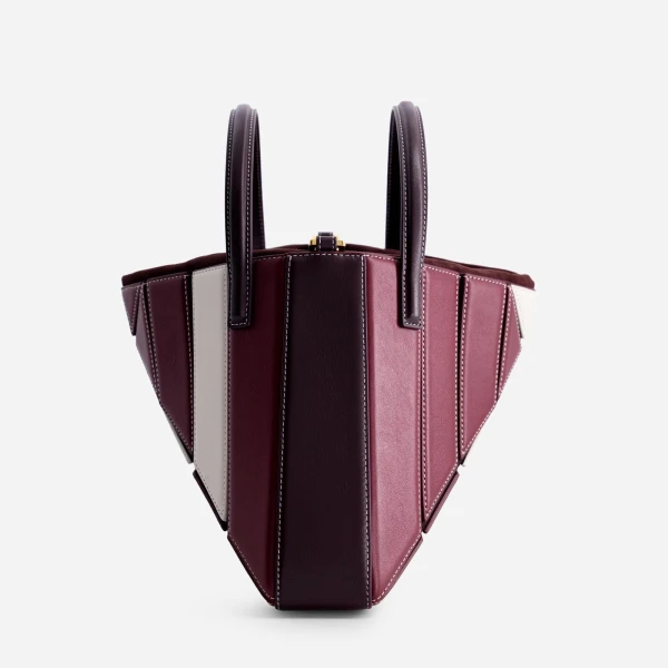 Mlouye Sera Tote in Bordeaux and Off White | Totes & Top-Handle Bags | Luxury Shoes 