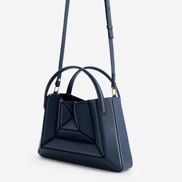 Mlouye Sera Tote in Navy | Totes & Top-Handle Bags | Luxury Shoes 
