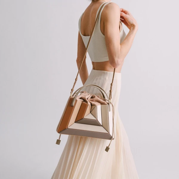 Mlouye Sera Tote in Suede Gummy | Totes & Top-Handle Bags | Luxury Shoes 