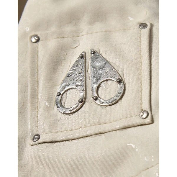Moose Knuckles Aurora Down Trucker Jacket in Alabaster | Jackets | Luxury Shoes 