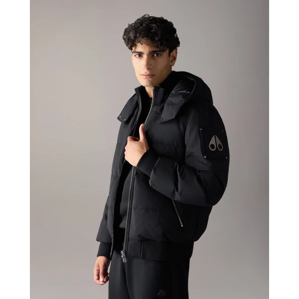 Moose Knuckles Banff Down Bomber in Black | Men Jackets | Luxury Shoes 