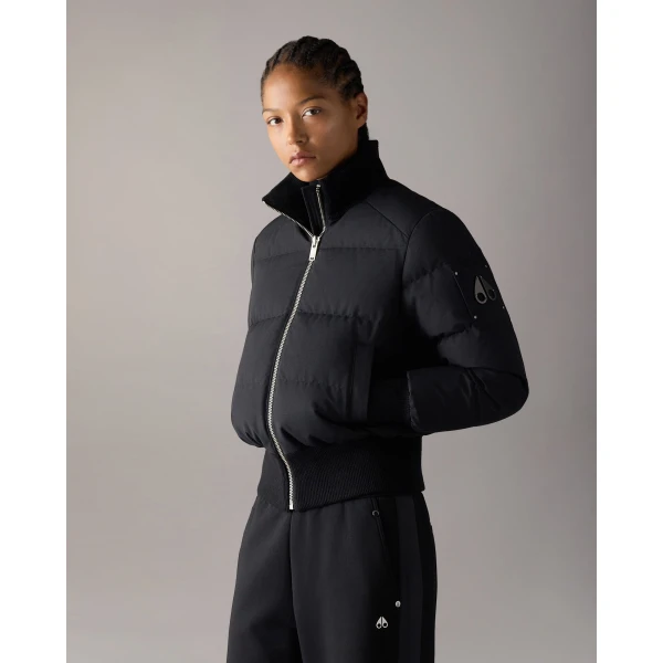 Moose Knuckles Banff Down Bomber in Black | Jackets | Luxury Shoes 