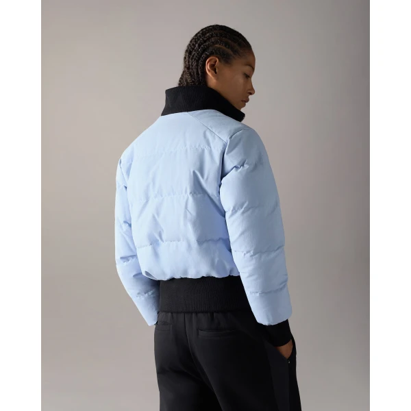 Moose Knuckles Banff Down Bomber in Blue Ice | Jackets | Luxury Shoes 