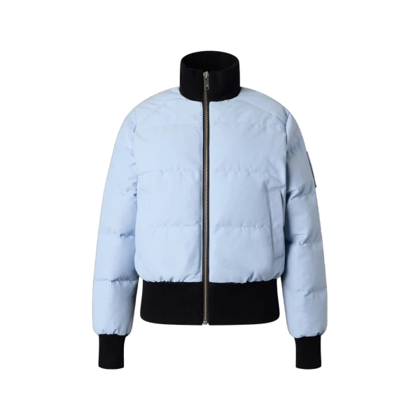 Moose Knuckles Banff Down Bomber in Blue Ice | Luxury Shoes 
