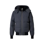 Moose Knuckles Banff Down Bomber in Cement | Luxury Shoes 