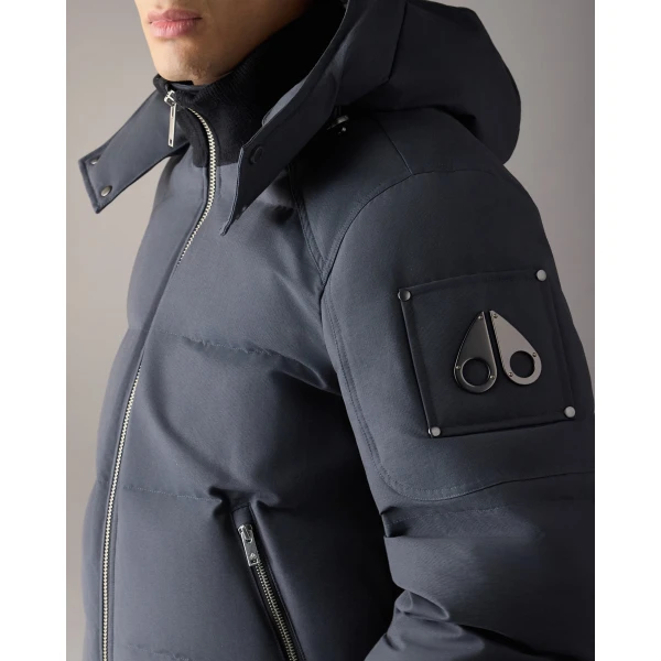 Moose Knuckles Banff Down Bomber in Cement | Men Jackets | Luxury Shoes 