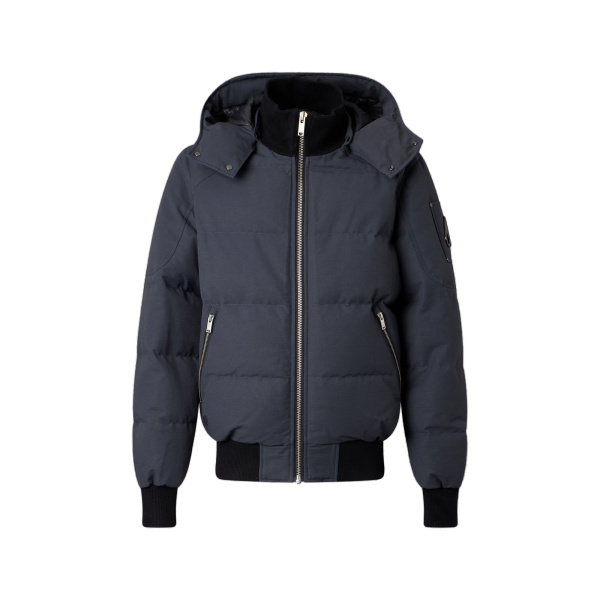 Moose Knuckles Banff Down Bomber in Cement | Luxury Shoes 