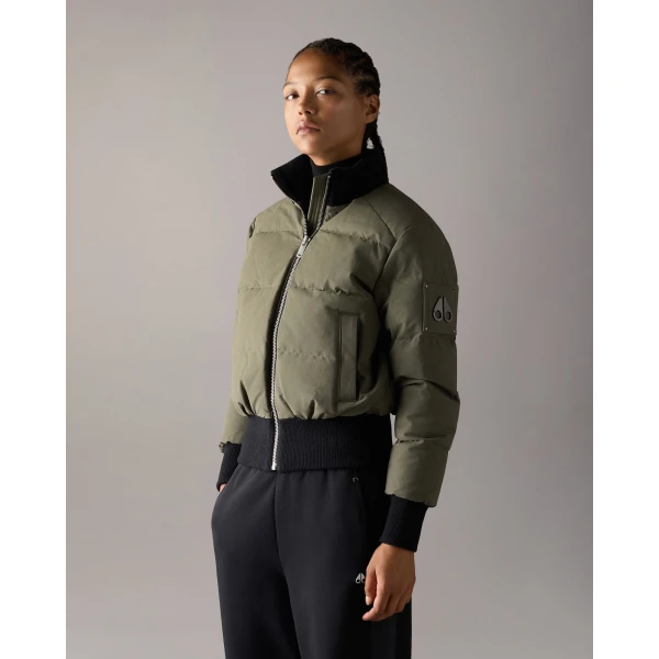Moose Knuckles Banff Down Bomber in Combat | Jackets | Luxury Shoes 