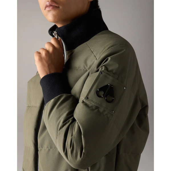Moose Knuckles Banff Down Bomber in Combat | Jackets | Luxury Shoes 