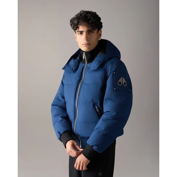 Moose Knuckles Banff Down Bomber in Nightfall | Men Jackets | Luxury Shoes 