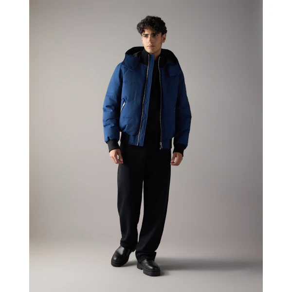 Moose Knuckles Banff Down Bomber in Nightfall | Men Jackets | Luxury Shoes 