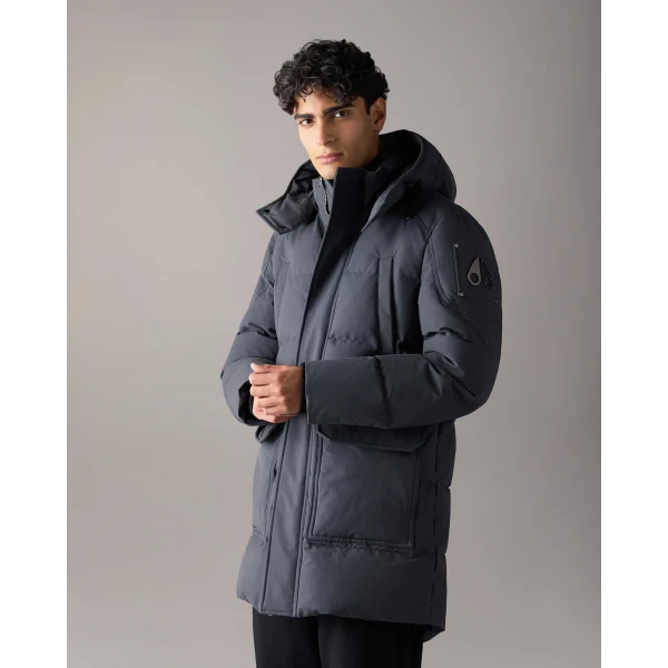 Moose Knuckles Banff Down Parka in Cement | Men Coats | Luxury Shoes 
