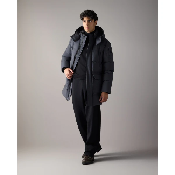 Moose Knuckles Banff Down Parka in Cement | Men Coats | Luxury Shoes 