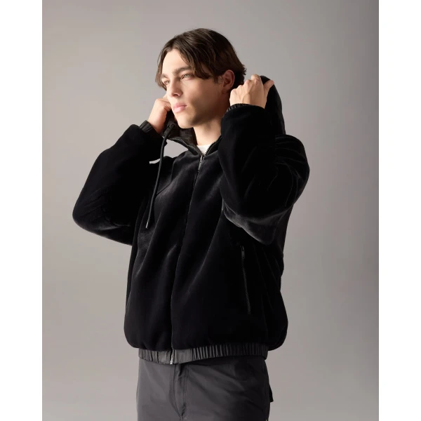 Moose Knuckles Borden Bunny Reversible Jacket in Black Monogram | Men Jackets | Luxury Shoes 