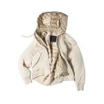 Moose Knuckles Brixton Down Bomber Jacket in Alabaster | Luxury Shoes 