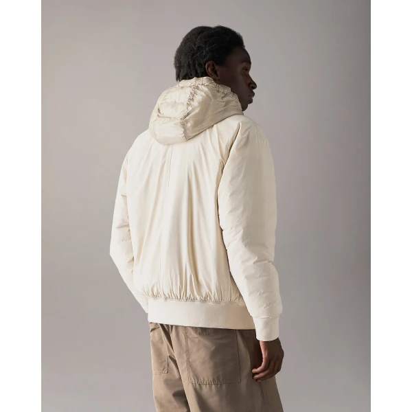 Moose Knuckles Brixton Down Bomber Jacket in Alabaster | Men Jackets | Luxury Shoes 
