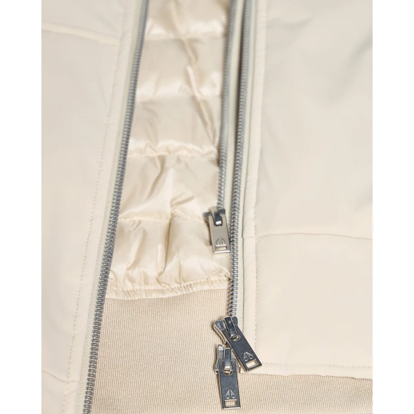Moose Knuckles Brixton Down Bomber Jacket in Alabaster | Men Jackets | Luxury Shoes 