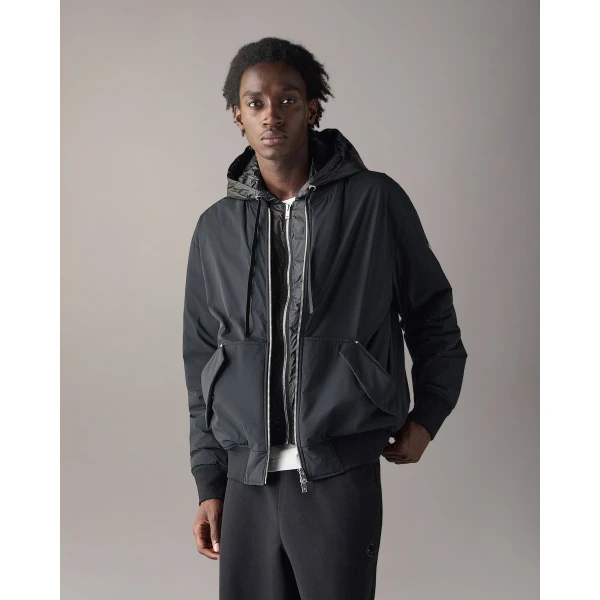 Moose Knuckles Brixton Down Bomber Jacket in Black | Men Jackets | Luxury Shoes 