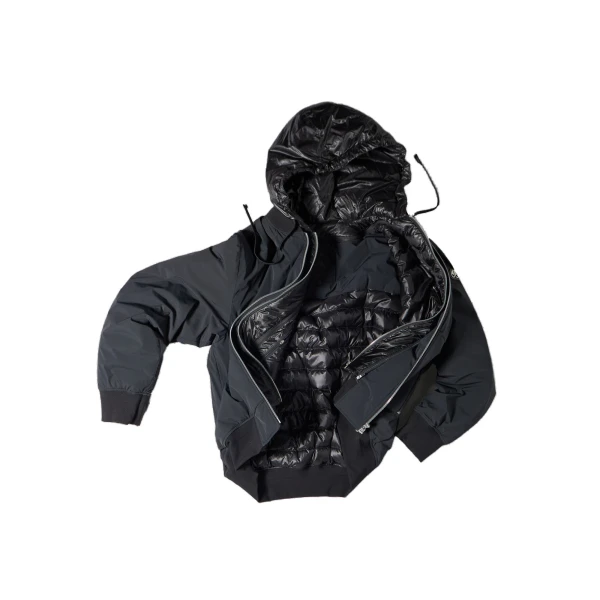 Moose Knuckles Brixton Down Bomber Jacket in Black | Luxury Shoes 