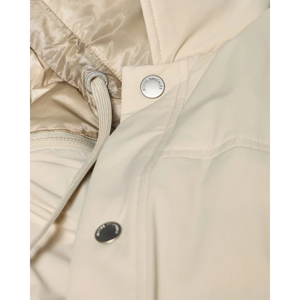Moose Knuckles Brixton Down Trucker Jacket in Alabaster | Men Jackets | Luxury Shoes 
