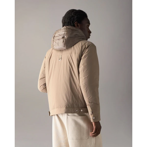 Moose Knuckles Brixton Down Trucker Jacket in Ashen | Men Jackets | Luxury Shoes 
