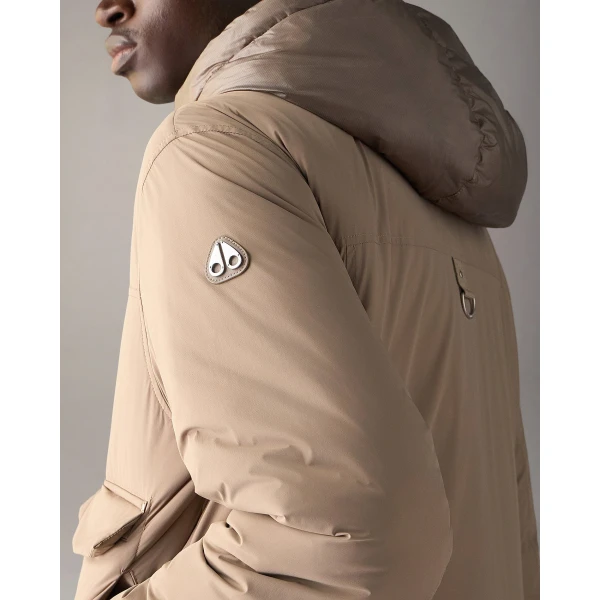 Moose Knuckles Brixton Down Trucker Jacket in Ashen | Men Jackets | Luxury Shoes 