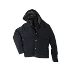 Moose Knuckles Brixton Down Trucker Jacket in Black | Luxury Shoes 