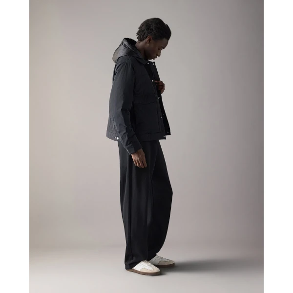 Moose Knuckles Brixton Down Trucker Jacket in Black | Men Jackets | Luxury Shoes 