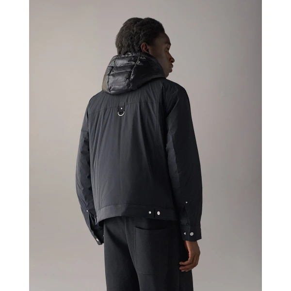 Moose Knuckles Brixton Down Trucker Jacket in Black | Men Jackets | Luxury Shoes 
