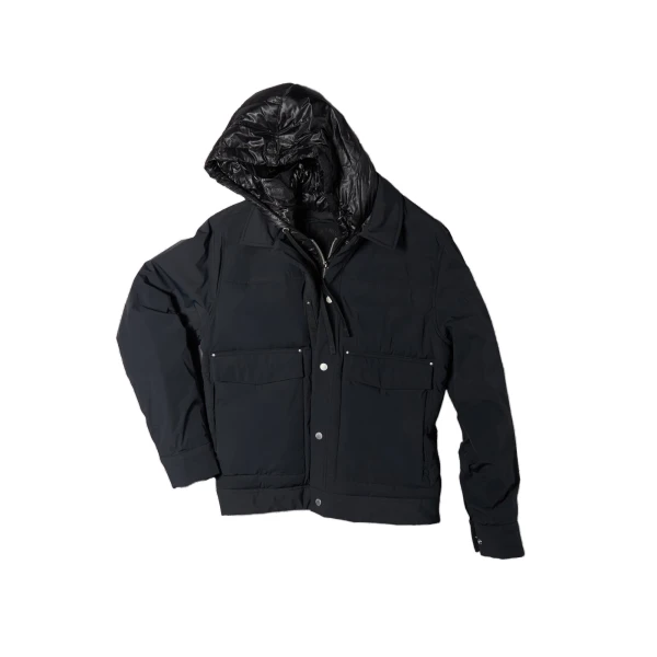 Moose Knuckles Brixton Down Trucker Jacket in Black | Luxury Shoes 