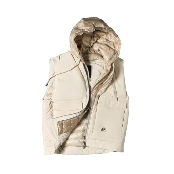 Moose Knuckles Brixton Vest in Alabaster | Luxury Shoes 