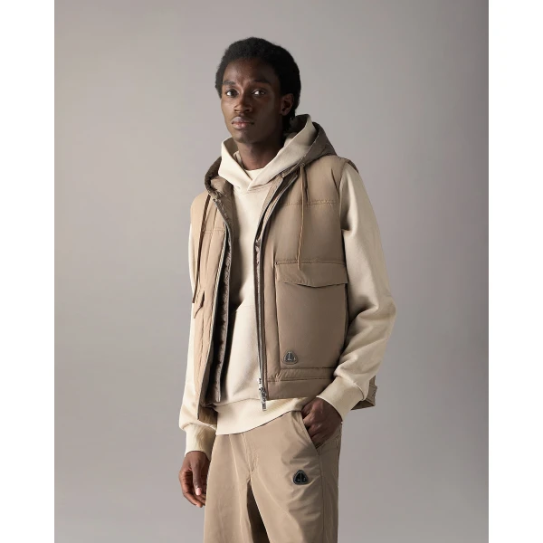 Moose Knuckles Brixton Vest in Ashen | Men Jackets | Luxury Shoes 